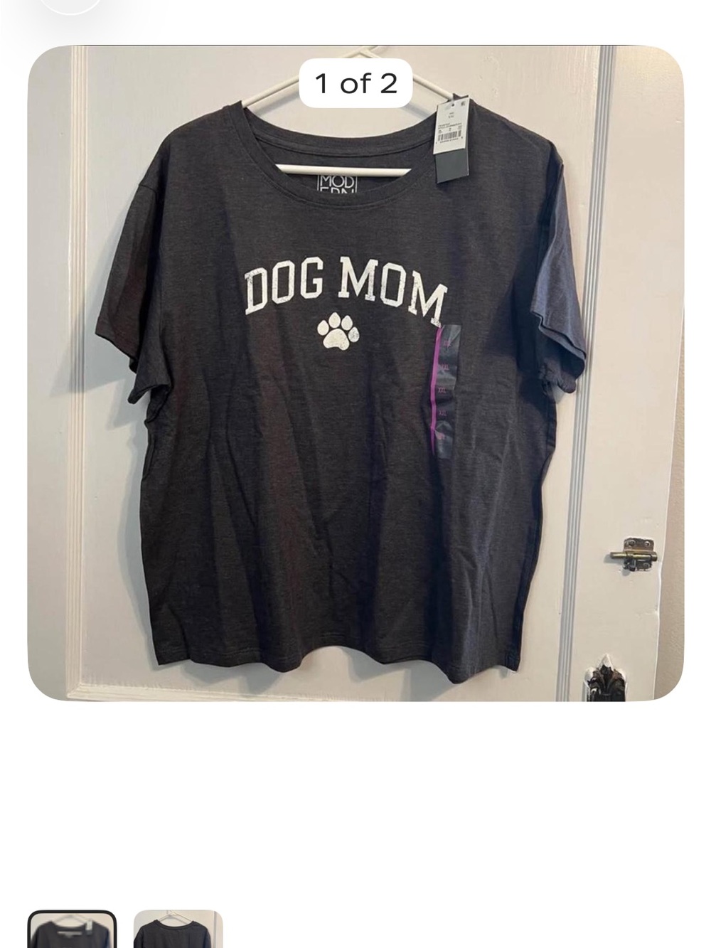 Dog Mom Graphic Tee - Black